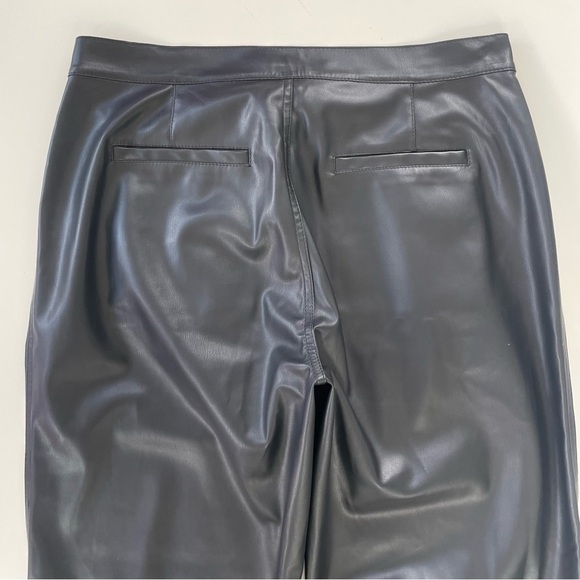 HUDSON Jeans Women's Black Pleated Rosie Faux Leather Wide Leg Pants Size 30 - Picture 5 of 12